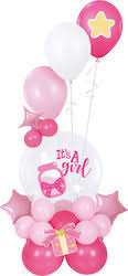 Set Μπαλόνια it's a girl