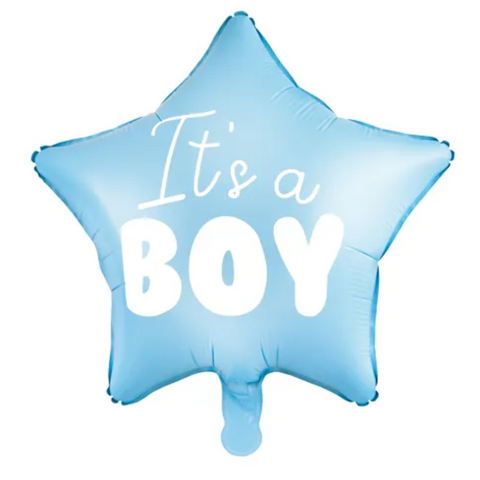 Foil μπαλόνι Its A Boy γαλάζιο σε σχήμα αστεριού  (18")