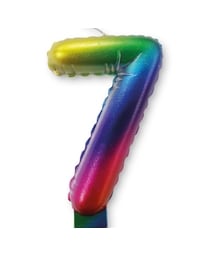 Kεράκι Nούμερο 7 Πολύχρωμο Rainbow