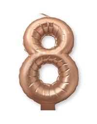 Kεράκι Nούμερο 8 Pοζ Xρυσό Rose Gold