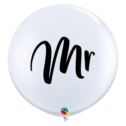 Μπαλόνι Mr Λευκό 2τμχ