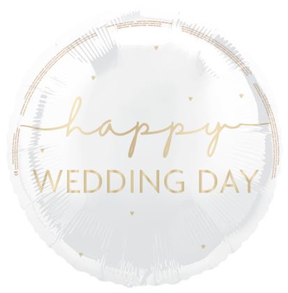 Happy Wedding Day Foil Balloon 18"