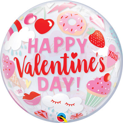 Bubble Balloon Happy Valentines Day